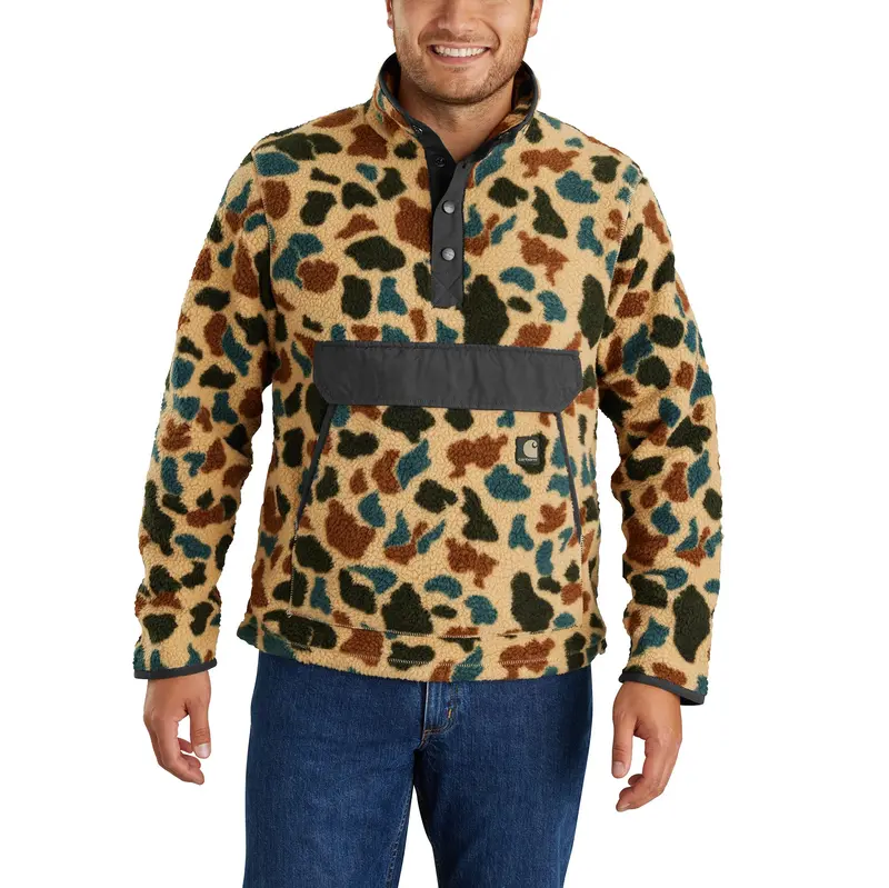 Carhartt Men's Relaxed Fit Snap Front Fleece Pullover 1