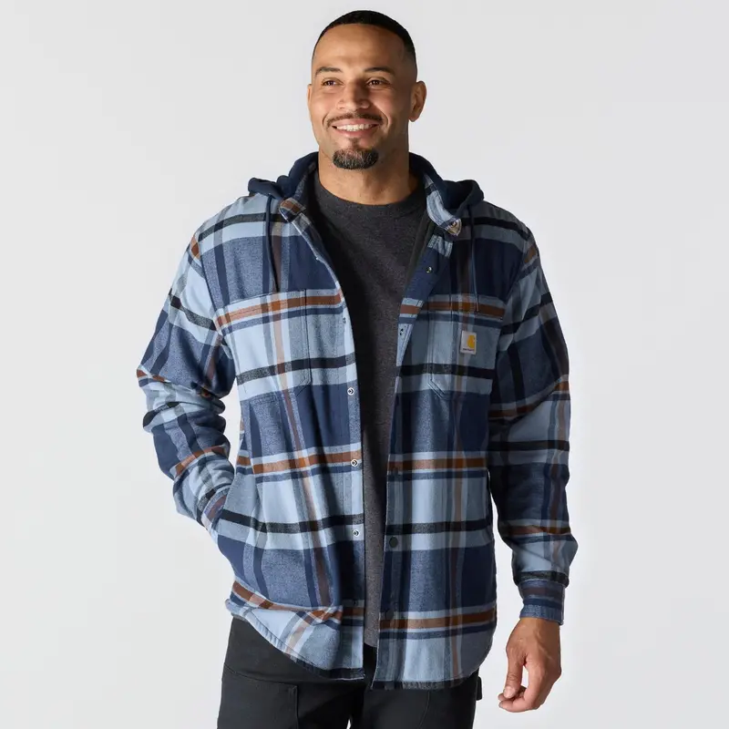 Carhartt Men's Rugged Flex Fleece Lined Long Sleeve Flannel Shirt Jac 2