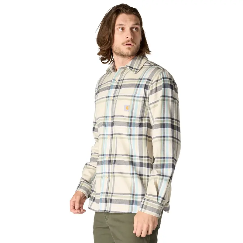 Carhartt Men's Rugged Flex™ Relaxed Fit Midweight Flannel Plaid Work Shirt 1