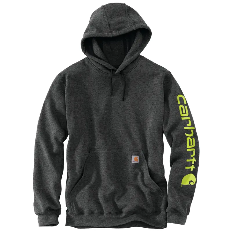 Carhartt Men's Signature Logo Hooded Pullover Sweatshirt 1