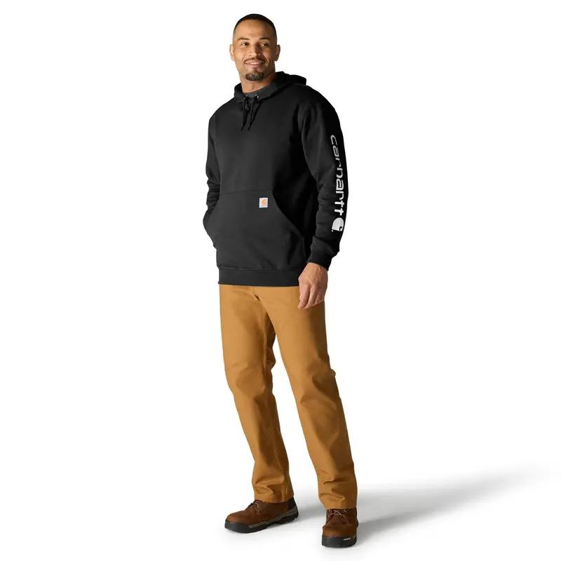 Carhartt Men's Signature Logo Hooded Pullover Sweatshirt 16