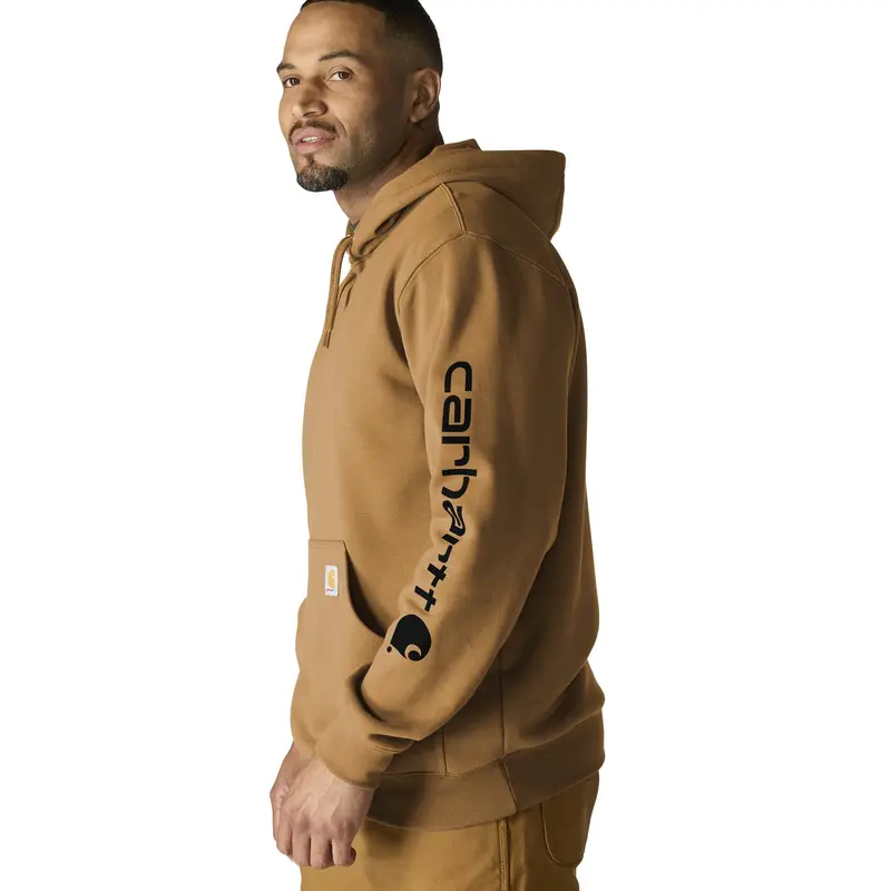 Carhartt Men's Signature Logo Hooded Pullover Sweatshirt 18