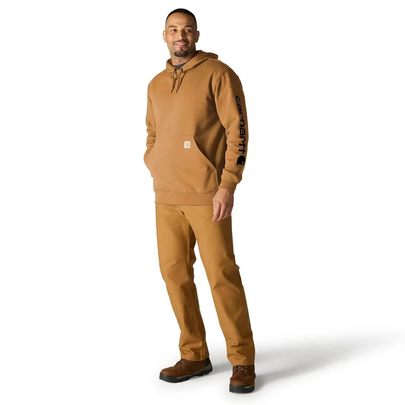 Carhartt Men's Signature Logo Hooded Pullover Sweatshirt 21