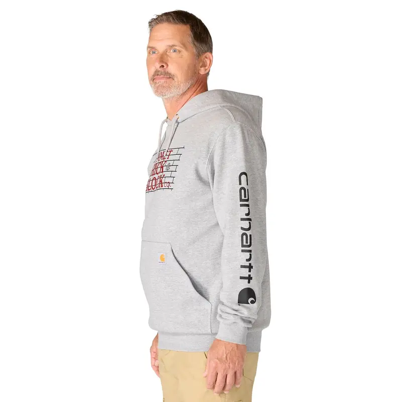 Carhartt Men's Signature Logo Hooded Pullover Sweatshirt 24