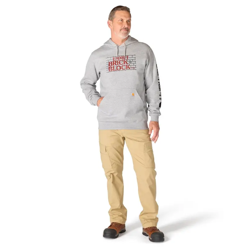 Carhartt Men's Signature Logo Hooded Pullover Sweatshirt 28