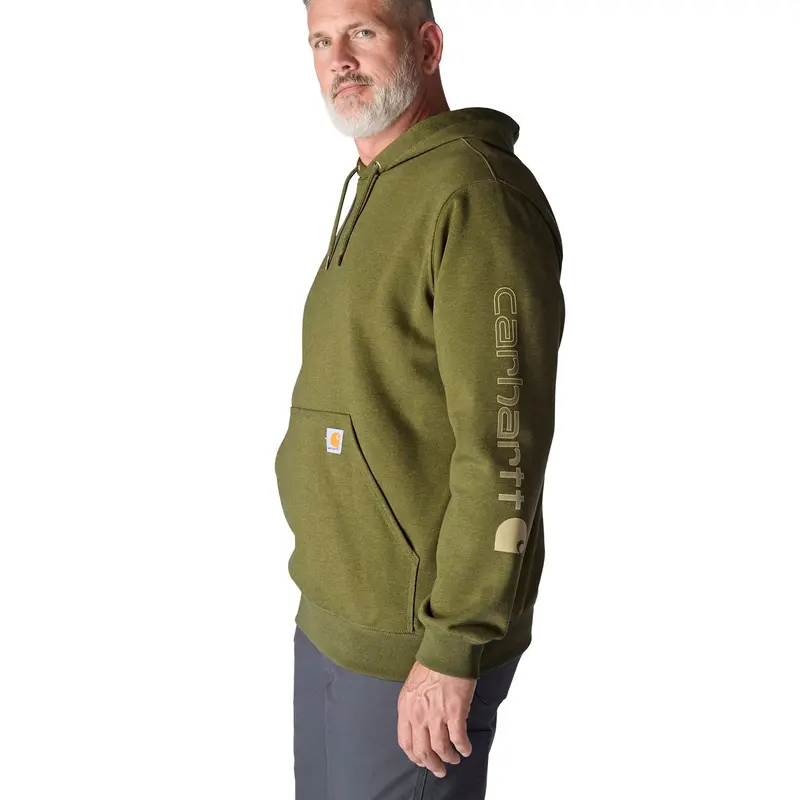 Carhartt Men's Signature Logo Hooded Pullover Sweatshirt 30