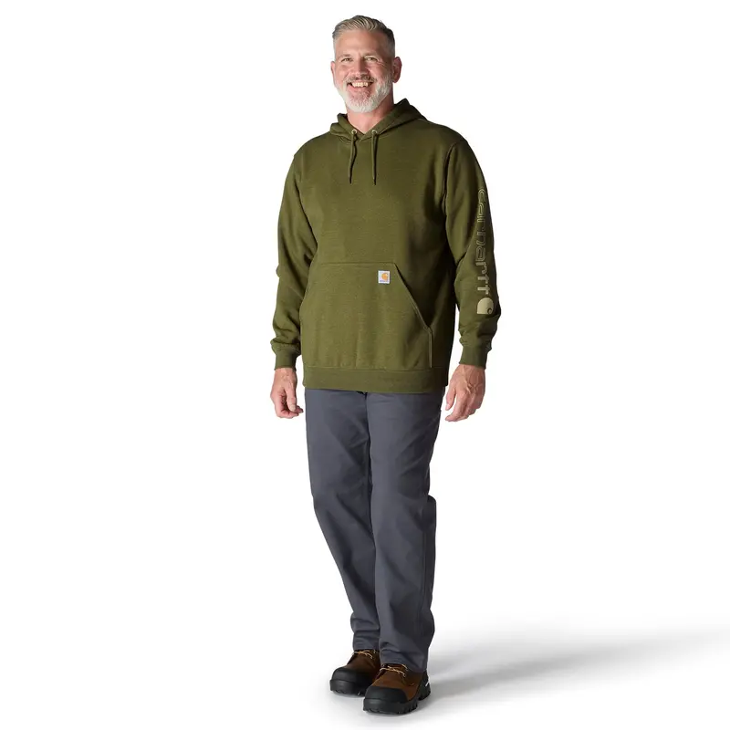 Carhartt Men's Signature Logo Hooded Pullover Sweatshirt 34
