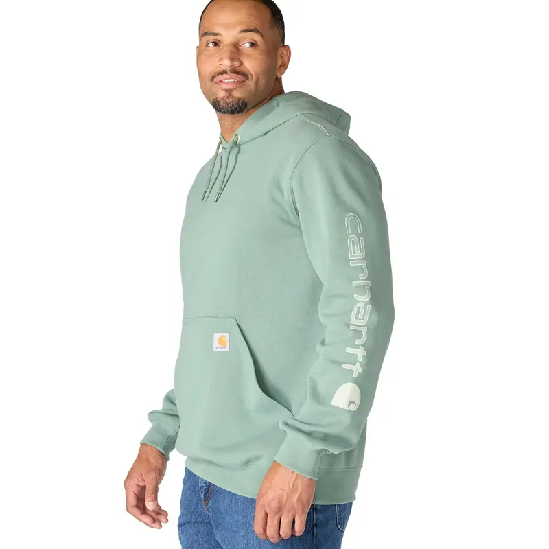 Carhartt Men's Signature Logo Hooded Pullover Sweatshirt 37