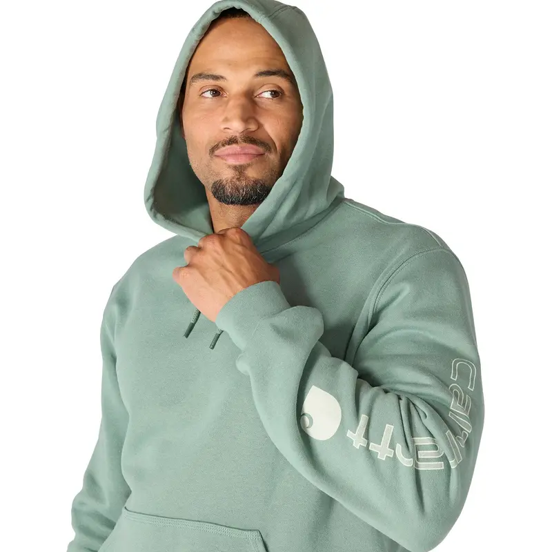 Carhartt Men's Signature Logo Hooded Pullover Sweatshirt 38