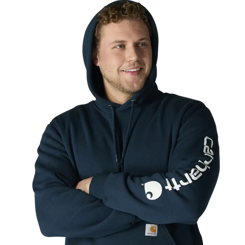 Carhartt Men's Signature Logo Hooded Pullover Sweatshirt 4