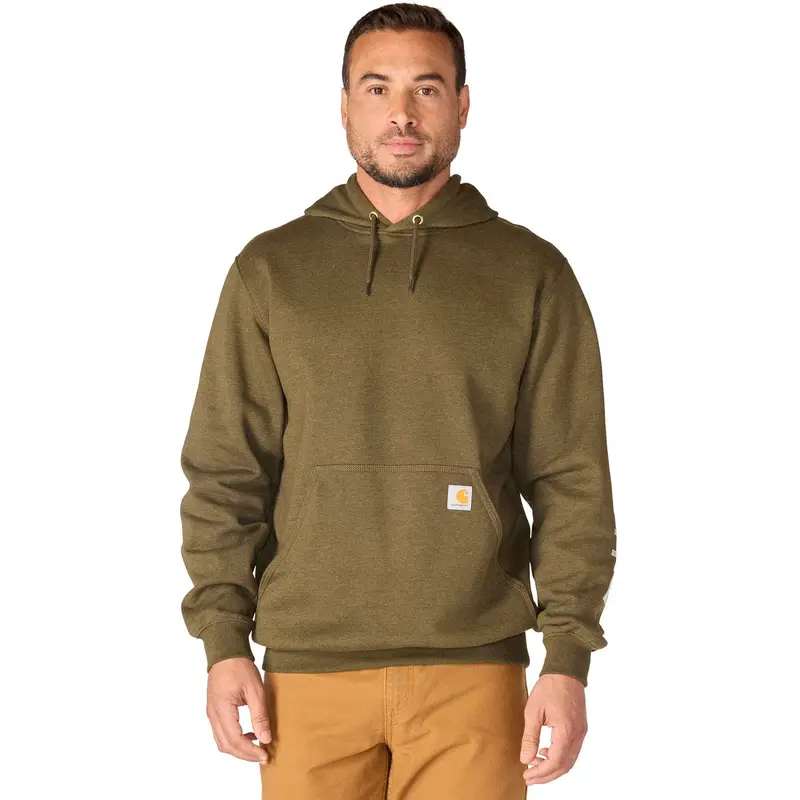 Carhartt Men's Signature Logo Hooded Pullover Sweatshirt 43