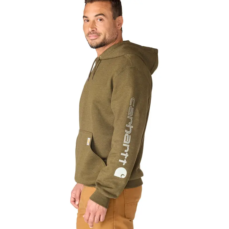 Carhartt Men's Signature Logo Hooded Pullover Sweatshirt 45