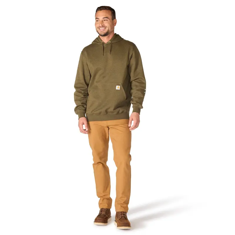 Carhartt Men's Signature Logo Hooded Pullover Sweatshirt 50