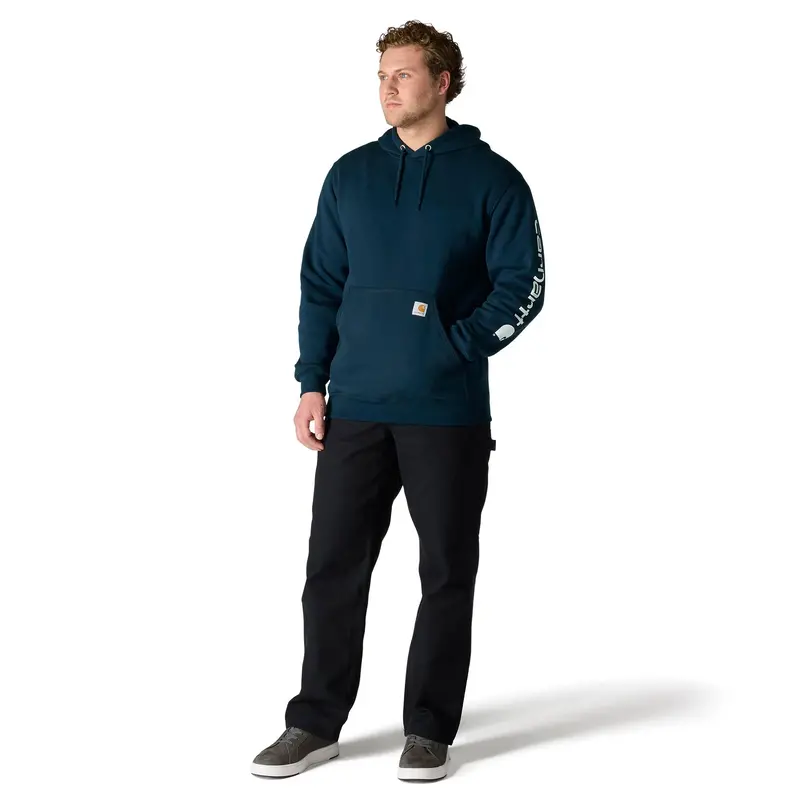 Carhartt Men's Signature Logo Hooded Pullover Sweatshirt 6