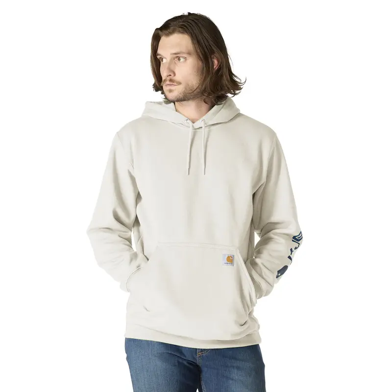 Carhartt Men's Signature Logo Hooded Pullover Sweatshirt 70