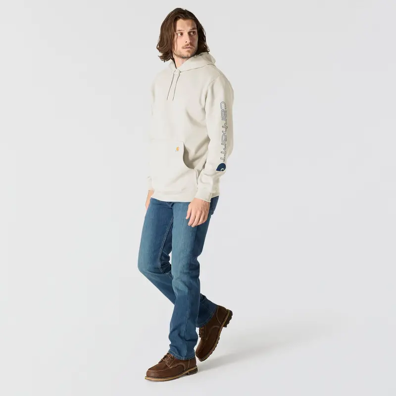 Carhartt Men's Signature Logo Hooded Pullover Sweatshirt 75