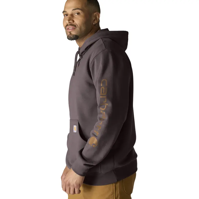 Carhartt Men's Signature Logo Hooded Pullover Sweatshirt 8