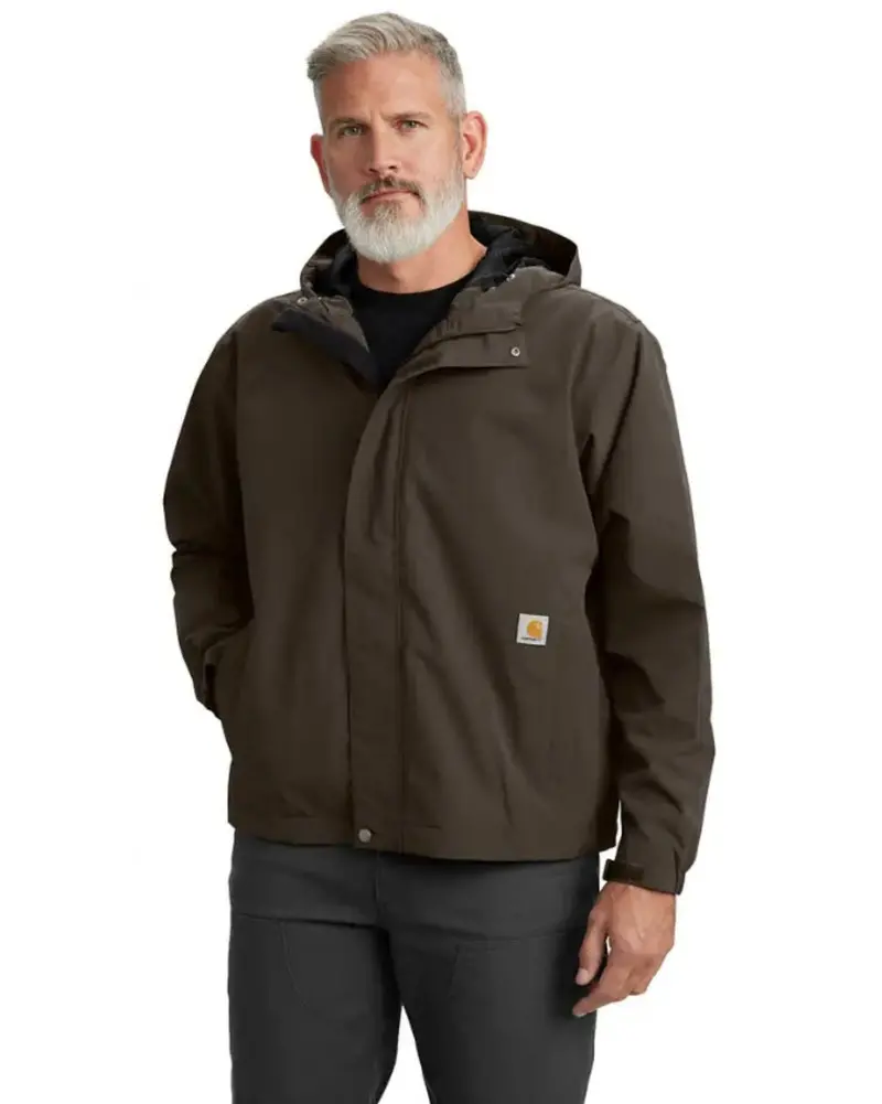 Carhartt Men's Storm Defender® Waterproof Loose Fit Lightweight Hooded Jacket 1