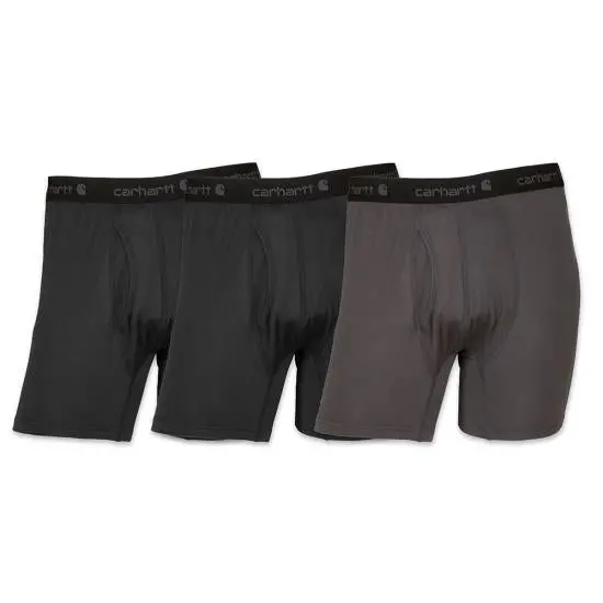 Carhartt Men's Stretch Synthetic Blend 5" Boxer Brief 3-Pack 1