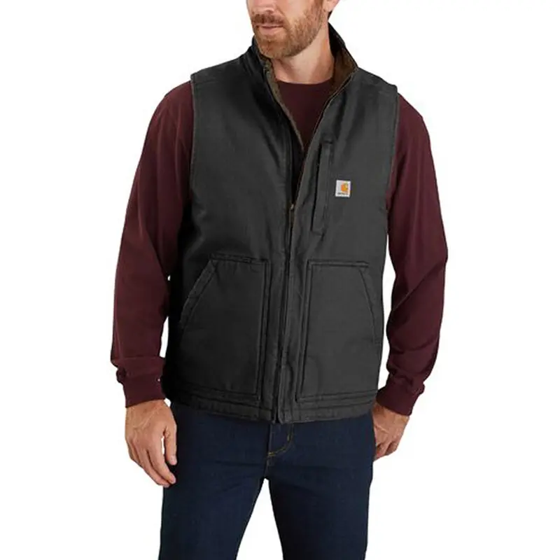Carhartt Men's Washed Duck Mock Neck Vest 1
