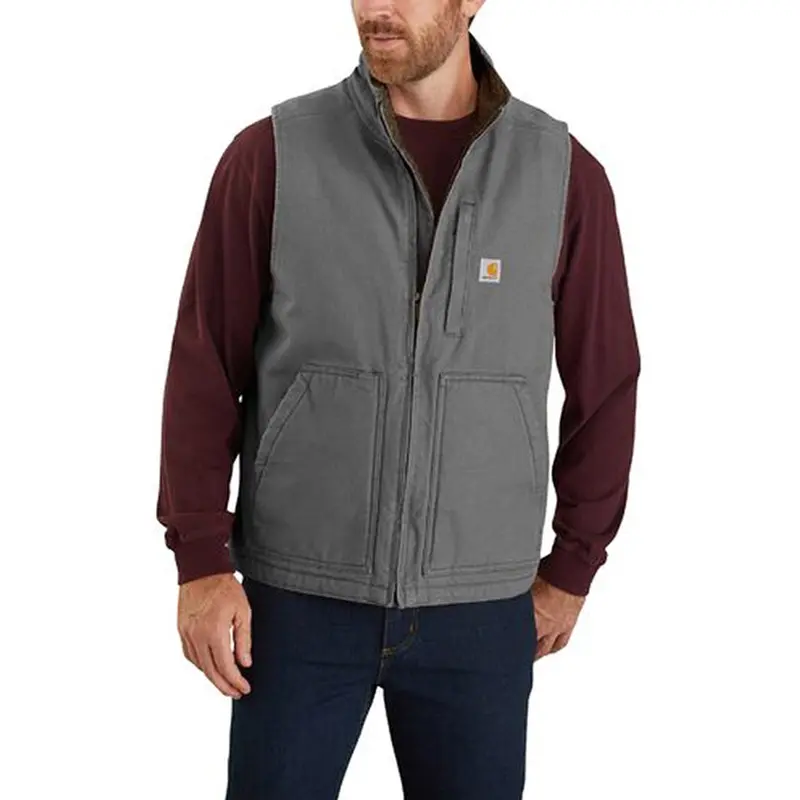 Carhartt Men's Washed Duck Mock Neck Vest 4