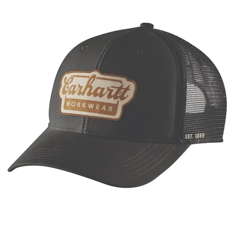 Carhartt Script Patch Rugged Flex Twill Snap Mesh Cap 1