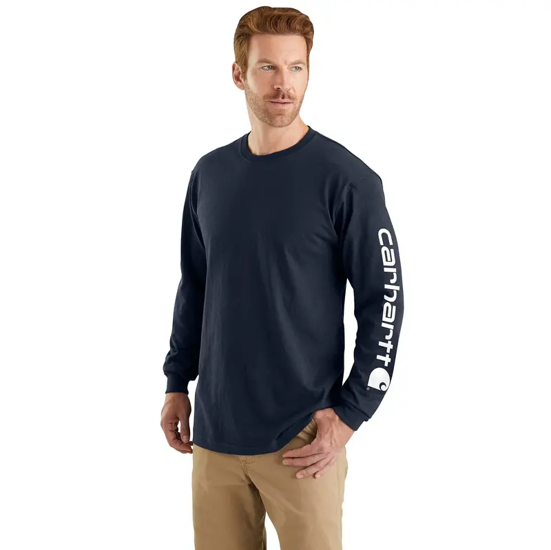 Carhartt Signature Logo Long Sleeve T-Shirt for Men