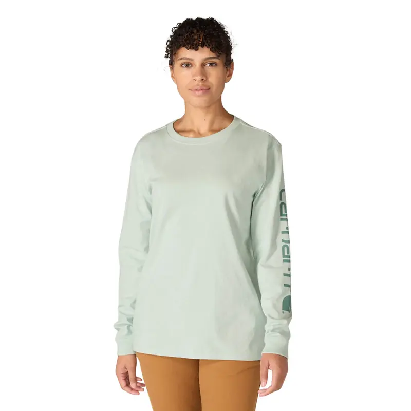 Carhartt Women’s Dearborn Loose-Fit Logo Long-Sleeve T-Shirt