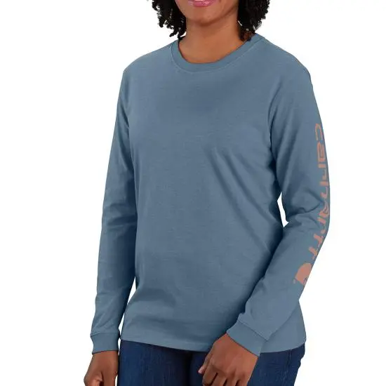 Carhartt Women’s Dearborn Loose-Fit Logo Long-Sleeve T-Shirt