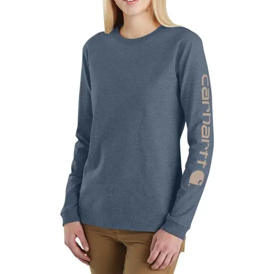 Carhartt Women’s Dearborn Loose-Fit Logo Long-Sleeve T-Shirt