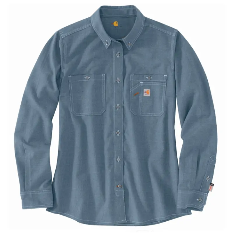 Carhartt Women's Flame Resistant Relaxed Fit Button-Down Work Shirt 1