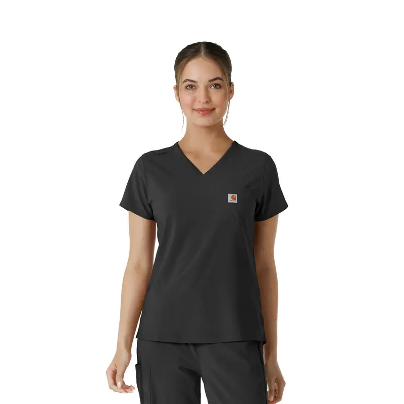 Carhartt Women's Force Cross Flex Tuck-In Scrub Top 1