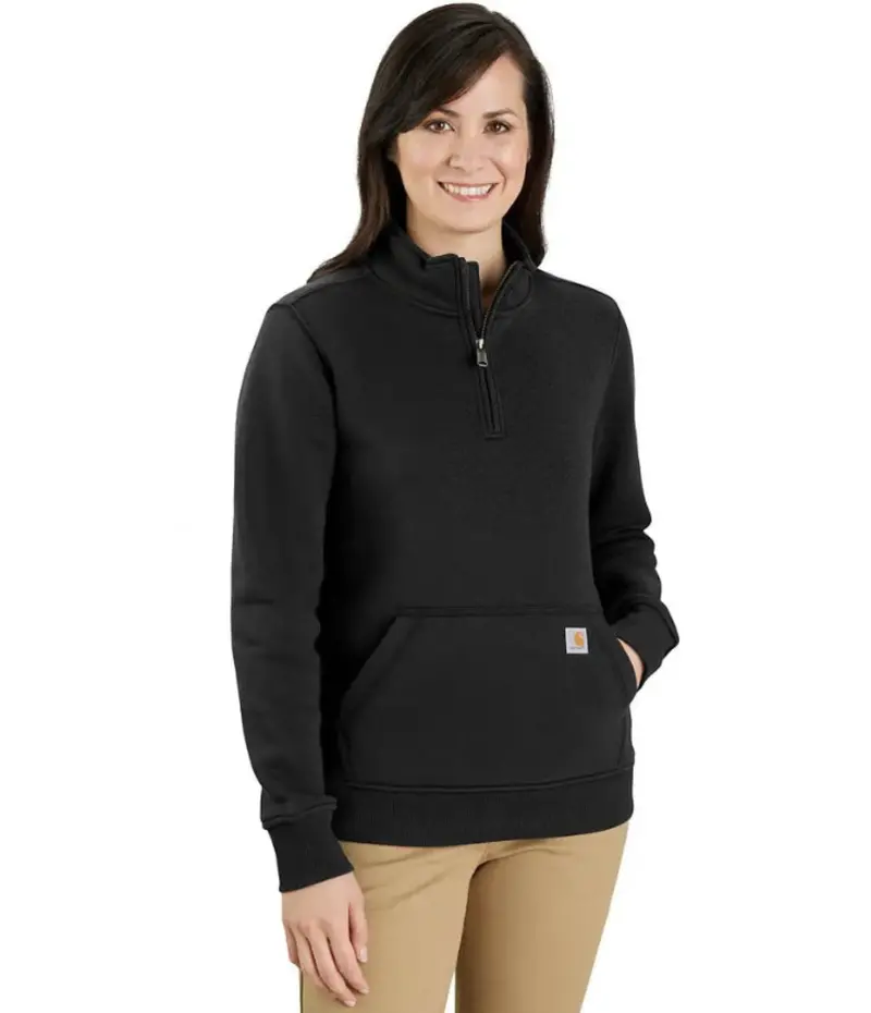 Carhartt Women's Quarter-Zip Mock-Neck Sweatshirt 1