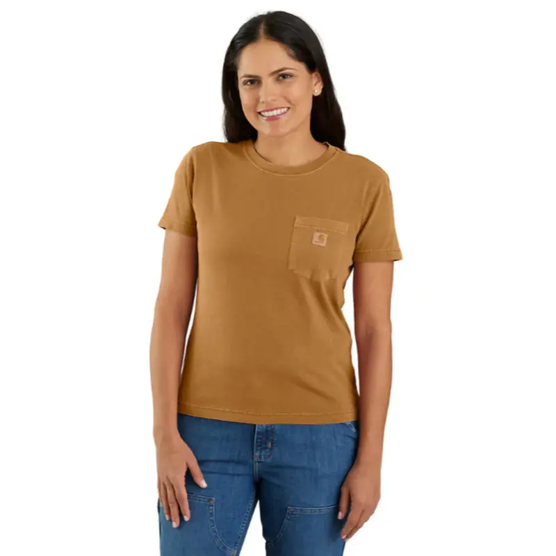 Carhartt Women's Re-Engineered Garment Dyed Pocket Short Sleeve T-Shirt 1