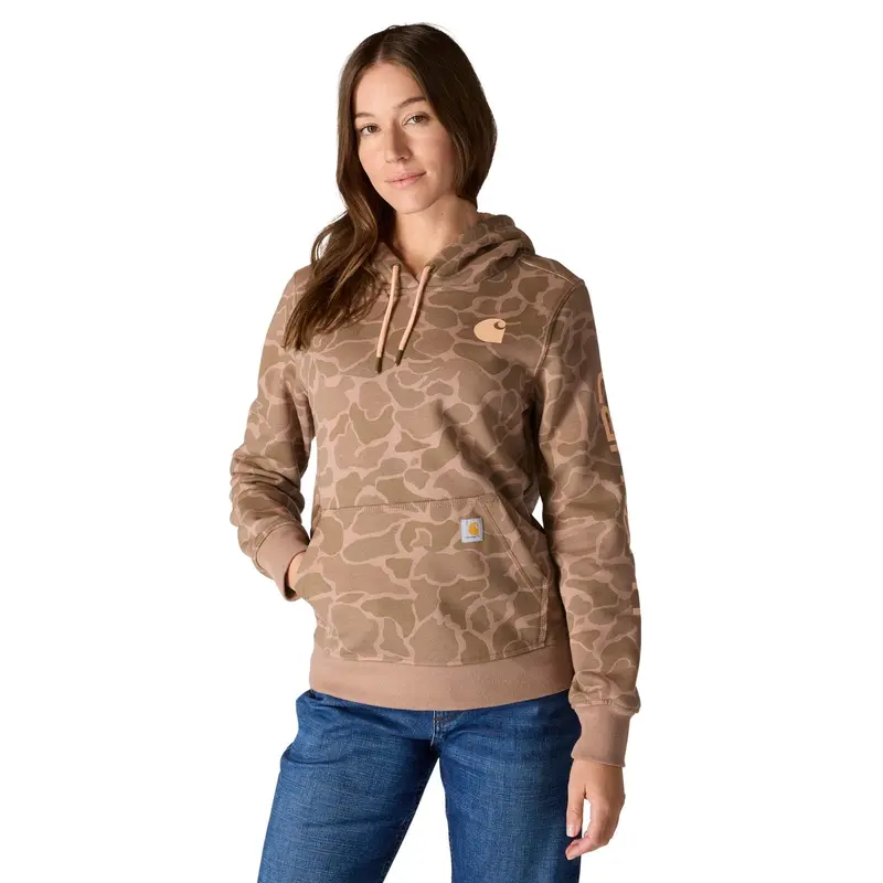 Carhartt Women's Relaxed Fit Midweight Logo Sleeve Graphic Sweatshirt 1
