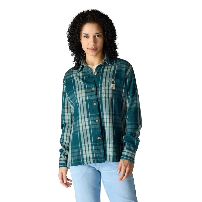 Carhartt Women's Tencel™ Loose Fit Twill Plaid Long Sleeve Work Shirt 1