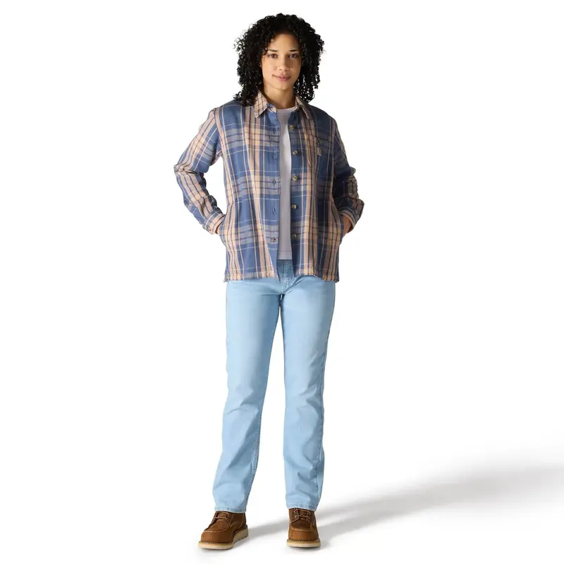 Carhartt Women's Tencel™ Loose Fit Twill Plaid Long Sleeve Work Shirt 12