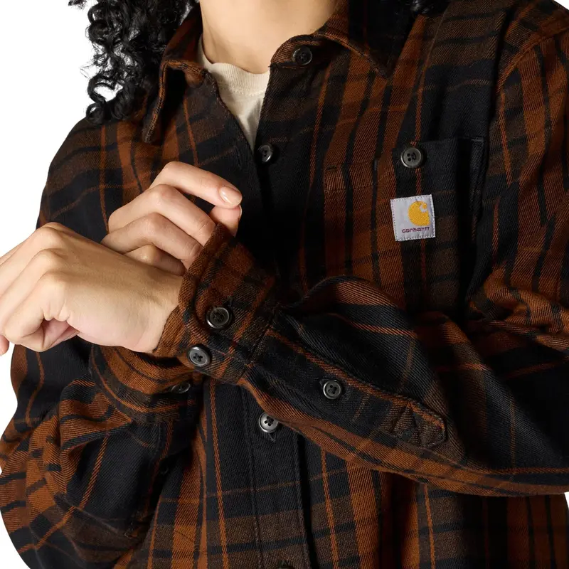 Carhartt Women's Tencel™ Loose Fit Twill Plaid Long Sleeve Work Shirt 16
