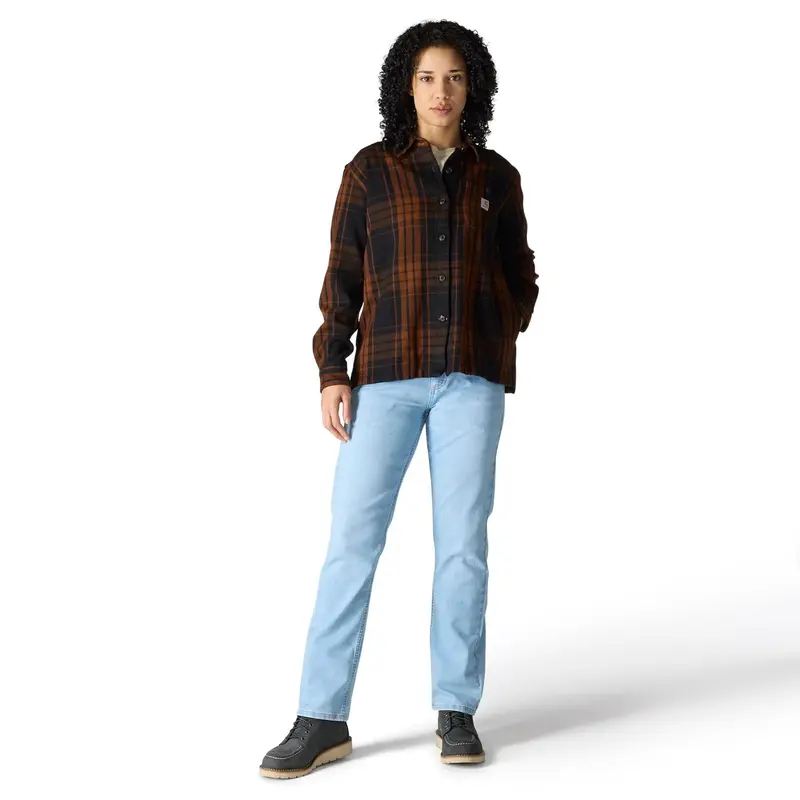Carhartt Women's Tencel™ Loose Fit Twill Plaid Long Sleeve Work Shirt 18