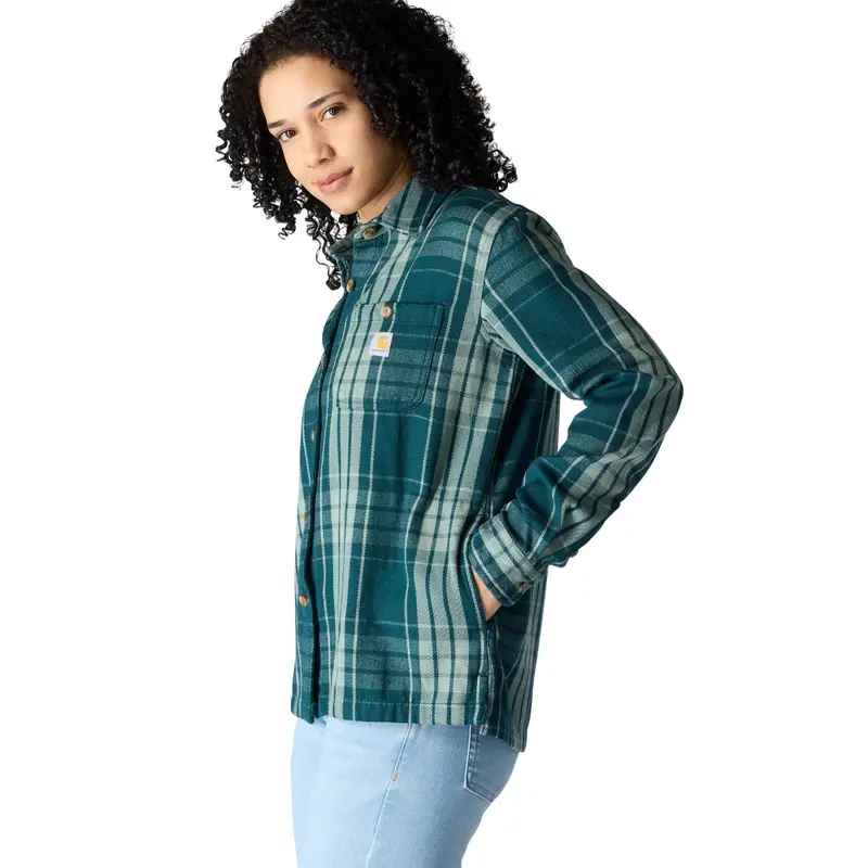 Carhartt Women's Tencel™ Loose Fit Twill Plaid Long Sleeve Work Shirt 2