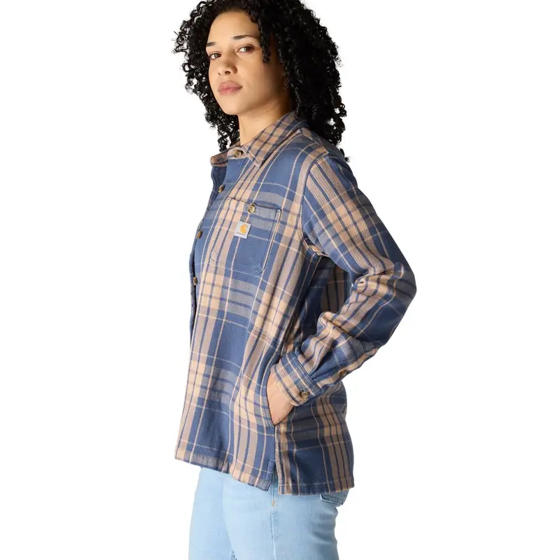 Carhartt Women's Tencel™ Loose Fit Twill Plaid Long Sleeve Work Shirt 8