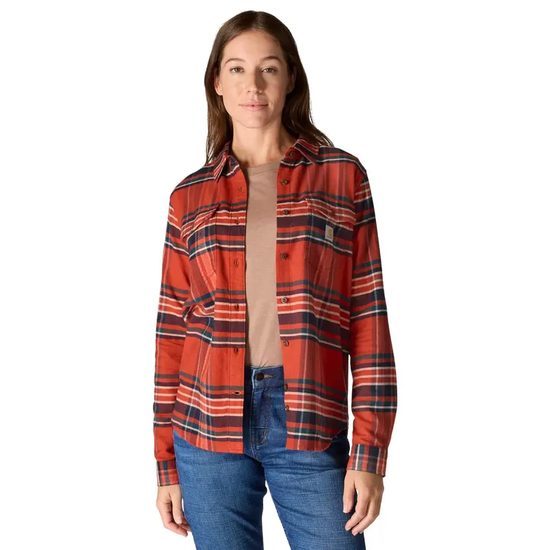 Carhartt Women's Tencel™ Relaxed Fit Plaid Long Sleeve Work Shirt 1