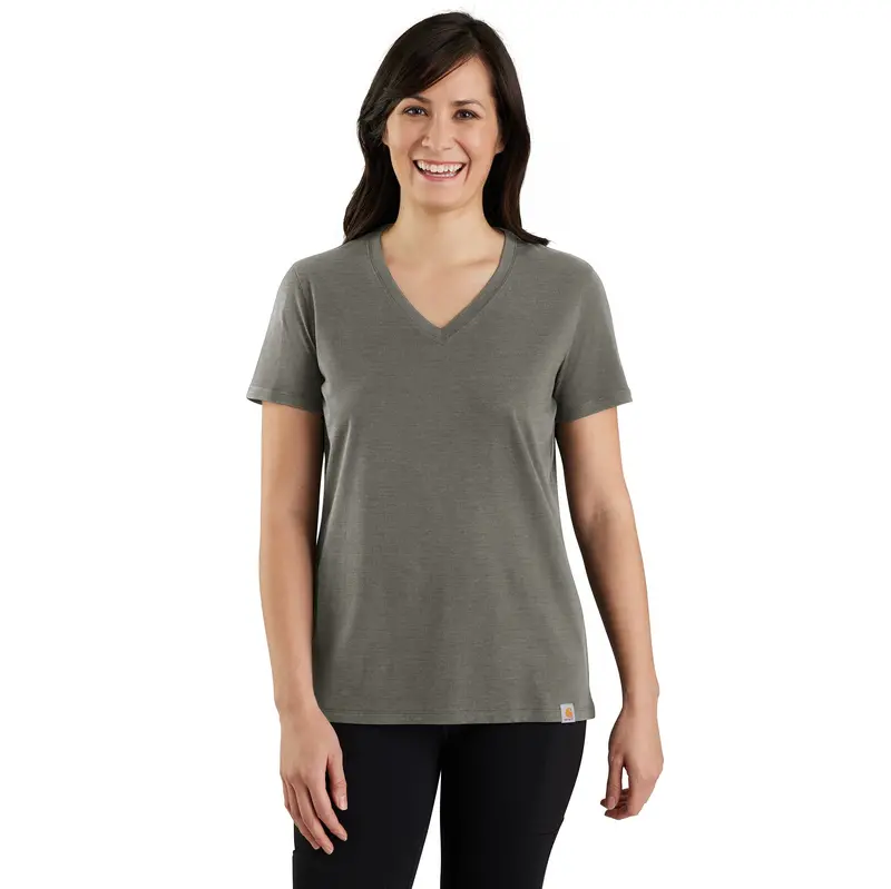 Carhartt Women's Tencel Relaxed Fit Short Sleeve V-Neck T-Shirt 1