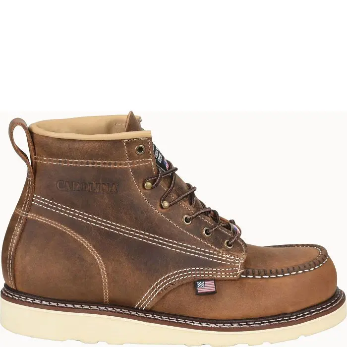 Carolina 6" Crazyhorse Moc Toe Soft Toe Wedge Sole #Ca7011 2
