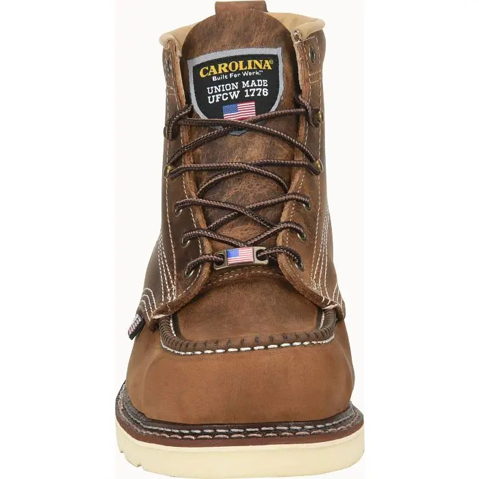 Carolina 6" Crazyhorse Moc Toe Soft Toe Wedge Sole #Ca7011 4