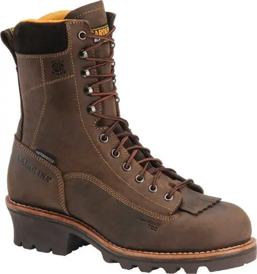 Carolina 8" Waterproof Comp Lace-To-Toe Logger Boot #Ca7522 1