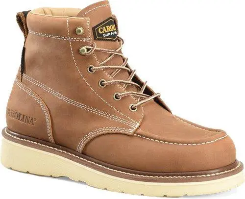 Carolina Men's 6" Amp Waterproof, Moc Toe, Wedge Work Boot #Ca7041 (Discontinued) 1