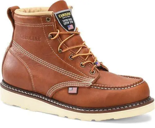 Carolina Men's 6" Steel Toe, Moc Toe Wedge Boot #Ca7503- Discontinued 1
