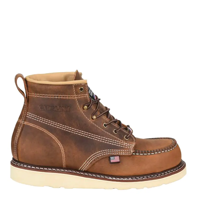 Carolina Men's Amp 6" Usa Moc Toe Wedge Boots 1
