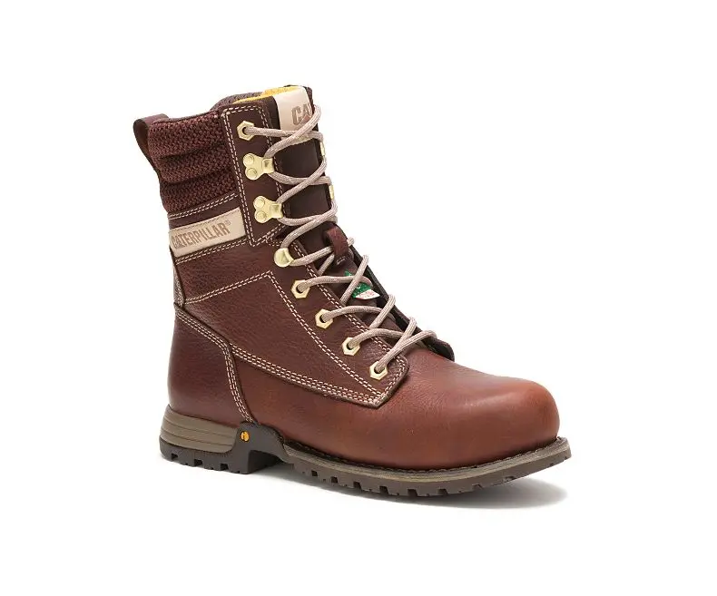 Cat Clover 8 Inch Women's Steel Toe Work Boot 311182 - Brown 1